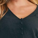 Soft Surroundings Black Long Sleeve Chiara Blouse Tunic Top size Medium Photo 1