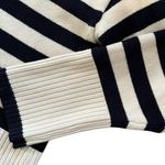 ZARA Oversized Cream Black Striped Turtleneck Sweater Size S Ribbed Boxy Fit Photo 3