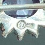 Vintage Handcrafted SU 925 Sterling Silver Amethyst Oval Cabochon Drop Earrings Purple Photo 12