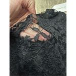 One Clothing  Black Lacy Fringe Top XL New Photo 3