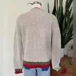 Vintage Wool Blend Sweater Beige Knit Cozy Classic Style fall large Tan Photo 8