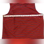 J. Crew Factory Red and Blue Striped Ruffle Hem Tank Top Size M Photo 1