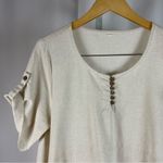 Minimalist Boho Linen Blend Small Medium Oatmeal Canvas Vacation Oversized Tan Photo 8