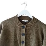 Madewell  Button Down Cotton Boxy Cropped Long Sleeve Sweater Olive SZ S # 2394 Photo 1