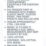 Michael Stars Pia Trogger Sweatpant Wide Elastic Waist Tarragon S NWT Photo 3