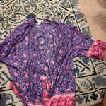 Cupcakes & Cashmere Women‎ Floral PINK/Purple Kimono Medium Pink Photo 8