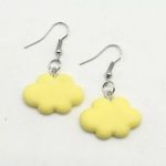🆕Yellow Cloud Charm Dangle Earrings Photo 1