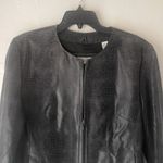 Valerie Stevens Y2k Large 100% Leather Snake Skin Embossed Grunge Bomber Jacket Photo 1
