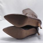 Alicepub Knee High Boots Women’s 9.5 Brown Croc Faux Leather Pointed Toe Zip Photo 11