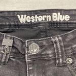 Western Blue Black Jeans Bootcut Rhinestone Embellished Denim Jeans Sz 26 Photo 8