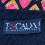 Vintage ESCADA Black Double Breasted Embroidered Back Cardigan Sweater Size 40 Photo 10