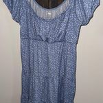 Hollister  Babydoll Dress Floral Tiered Peasant Fairy Blue White Small Photo 0