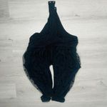 Anthropologie Black Sheer Heart Bodysuit Top Size M Photo 5