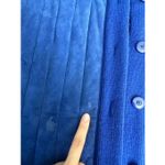 vintage carlisle/sport lambswool suede blue sweater cardigan jacket size large Photo 13