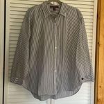 Gloria Vanderbilt 100% cotton  striped button up top XL Photo 0