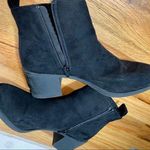 H&M Black Booties Wedge Boots suede with zipper autumn fall winter boots Photo 3