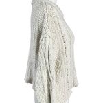 Free People  Neutral Cable Knit Chunky Cutting Edge Cable Pullover Sweater XL Photo 7