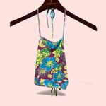 Her Pony Cute the label NWT tropical halter tie on top crop floral stretch Photo 1