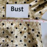 Cutie Blonde Japanese Kawaii Polka Dot Velvet Crewneck Flowy Dress Sz L Tan Size L Photo 7