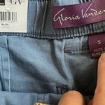 Gloria Vanderbilt NEW High Waisted Utility Shorts Small Blue Elastic Waist Photo 3