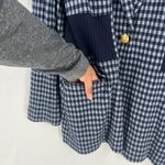 CAbi Checkup Blazer Jacket Womens Medium Navy Blue Gingham Check Stretch Formal Photo 6