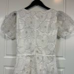 Lulus Tarabya Classic White 3D Floral Beaded Mini Dress Size Medium NWT Photo 4