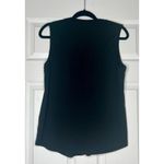 StoryBuk Black Pleated Button Up Sleeveless Tank Top Size Small Photo 7