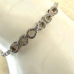 Faux diamond infinity link adjustable tennis bracelet Silver Photo 3