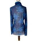 Ganni  Floral Mesh Turtleneck Top Size Photo 5