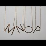 Gold Initial Pendant Necklace Letters A Photo 5