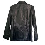 JLC Outerwear Black Leather Long Sleeve Coat Jacket Size Medium Photo 3