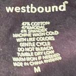 Westbound  Mixed Media Cotton Blend Long Sleeve Back Pleat Top Black M Photo 6