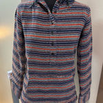 Burton ‎ Women's Colorful Stripe Serape Popover Sweatshirt Hoodie Half Button XS Photo 0