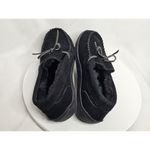 My Slippers Moccasin Slippers Womens Size 10 Black Suede Faux Fur Indoor Outdoor Photo 3