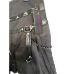 NWT Body Rage Black Punk/Emo Front Zip Mini Shirt With Skull Zipper Size L Photo 2