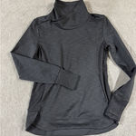 Athleta  Womens Sweatshirt‎ M Dark Gray Stowe High Neck Pullover Sweater Photo 0