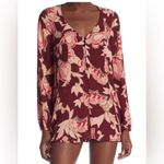 Show Me Your Mumu  Bailey Romper Tie‎ Back Paisley Print Long Sleeve Sz Small Photo 2