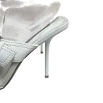 Steve Madden  Joyous Y2K White Double Buckle High Heel Stiletto Sandals Size 7.5 Photo 3