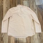 MNG Mango Tie Neck Blouse Gold Rings Design Long Sleeve White Size 4 Photo 2