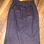 Burberry Vintage  plaid brown skirt size 2 $240 made in Italy fall casual tweed Photo 0