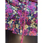 Cacique Vtg  Floral Satin Robe‎ Large Colorful Kimono Belt Knee Length Coquette Photo 9