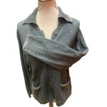 Woolrich  Vintage 90’s Women’s Teal Green Speckled Knit Cardigan – Size Medium Photo 8