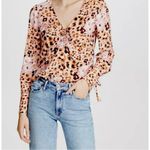 Paige  Giulana Silk Printed Long Sleeve Top Photo 2