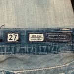 Miss Me Mid Rise Easy Crop Light Wash Jeans Size 27 Denim Embellished Casual Photo 9