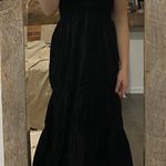 O.P.T Black Square Neck Smocked Tiered Midi Dress Photo 9
