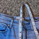 Loft  The Kick Crop Flare Jeans Light Wash Distressed Raw Hem Women's Size 26 Photo 4