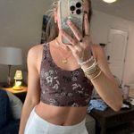 Aerie Brown Floral Sports Bra Photo 0