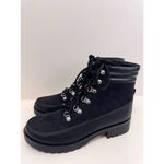 Style & Co Winter Boots Size 9.5 Black Lace Up Block Heel Memory Foam Comfort Photo 2