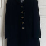 Calvin Klein  Wool Long Black Pea Coat Photo 0