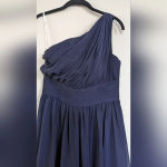 David's Bridal AW Grace Bridesmaid Prom Formal Special Occasion Wedding Guest Dress, 6, Navy Photo 4